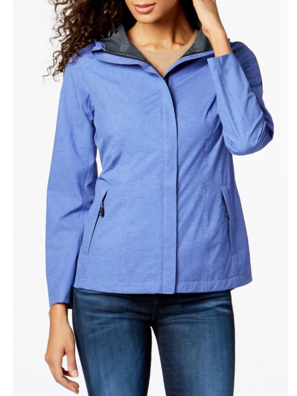 32 Degrees Cool Periwinkle Women's Lightweight Waterproof Rain Jacket Size XL